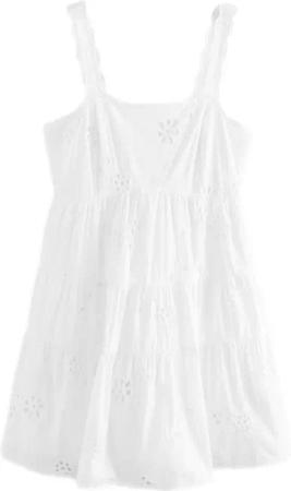 Next Strandkleid Gestuftes Minikleid mit Stickereien