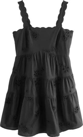 Next Strandkleid Gestuftes Minikleid mit Stickereien