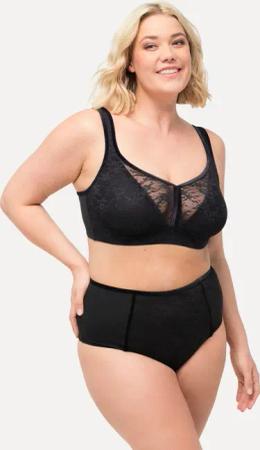 Ulla Popken Slip Maxislip Spitzeneinsatz Mikrofaser