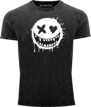 Neverless Print-Shirt Herren Vintage Shirt Print