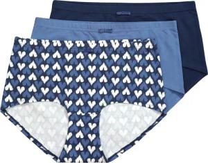 Ulla Popken Panty Hipster 3er-Pack Herzen/einfarbig