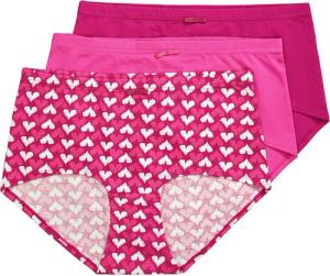 Ulla Popken Panty Hipster 3er-Pack Herzen/einfarbig