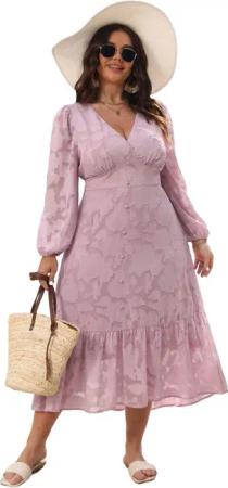 Cupshe Strandkleid Plus Size Blasenärmel Kleid