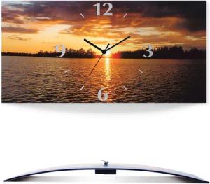 Artland Wanduhr Sonnenuntergang am See (3D