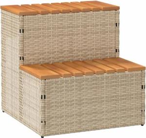 vidaXL Poolleiter, Whirlpooltreppe Beige 50x50x50,5 cm