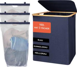 AdelDream Wäschekorb 140L 160L Wäschekorb mit