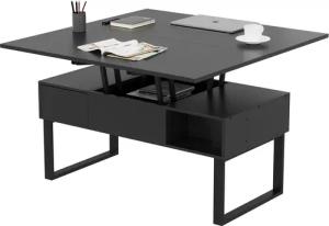 VOWNER Couchtisch 3-in-1-Multifunktions-Wohnzimmertisch, Höhenverstellbar, 1 Schublade