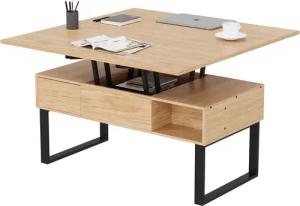 VOWNER Couchtisch 3-in-1-Multifunktions-Wohnzimmertisch, Höhenverstellbar, 1 Schublade