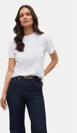 Vero Moda T-Shirt Paulina 10316991 Weiß Regular Fit