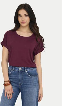 ONLY T-Shirt Moster 15106662 Dunkelrot Regular Fit