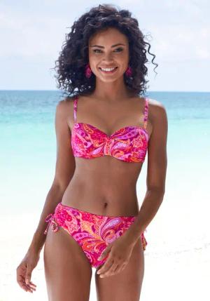 VIVANCE Bikini-Hose Damen pink bedruckt Gr.38