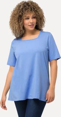 Ulla Popken T-Shirt T-Shirt A-Linie Carré-Ausschnitt
