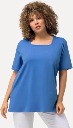 Ulla Popken T-Shirt T-Shirt A-Linie Carré-Ausschnitt