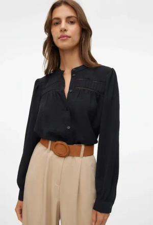 Vero Moda Langarmbluse "VMEMMA LS LACE SHIRT WVN GA NOOS"