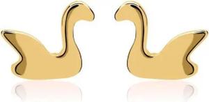 Unique Paar Ohrstecker Unique Ohrstecker Sterlingsilber IP-Gold Schwan SE0824