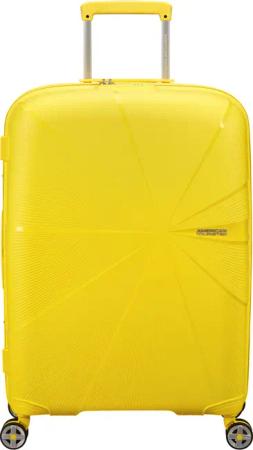 American Tourister StarVibe Trolley 67cm mit 4 Rollen, Erweiterbar + GRATIS HOTELGUTSCHEIN Electric Lemon