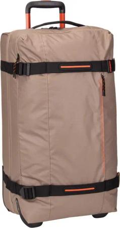 American Tourister Urban Track Duffle M in Beige (84 Liter), Reisetasche mit Rollen