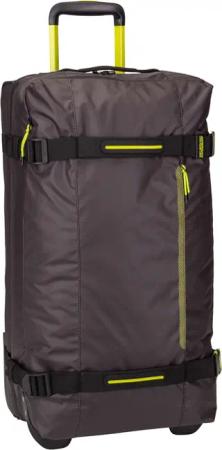 American Tourister Urban Track Duffle M in Schwarz (84 Liter), Reisetasche mit Rollen