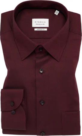 MODERN FIT Hemd in plum strukturiert