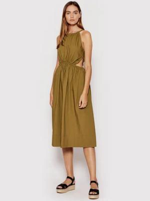 Sisley Sommerkleid 4JOZLV00U Braun Regular Fit