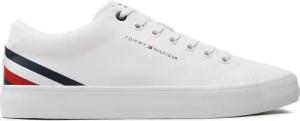 Tommy Hilfiger Sneakers Th Hi Vulc Core Low Stripes FM0FM04735 Weiß