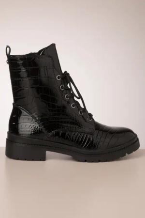 Meredith Lackleder Stiefeletten in Schwarz