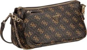 Guess Noelle II Double Pouch CB 72710 Logo  in Braun (1.7 Liter), Umhängetasche