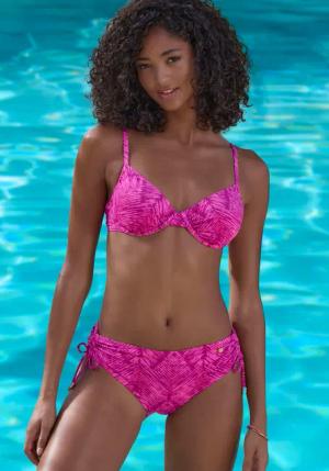 JETTE Bikini-Hose Damen beere bedruckt Gr.40