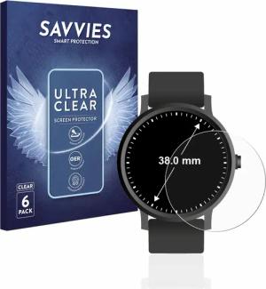 Savvies Displayschutzfolie Schutzfolie für Armbanduhren (Kreisrund,
