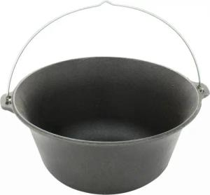 Grillplanet Holzkohlegrill Gulaschkessel 16 Liter Gusseisen,
