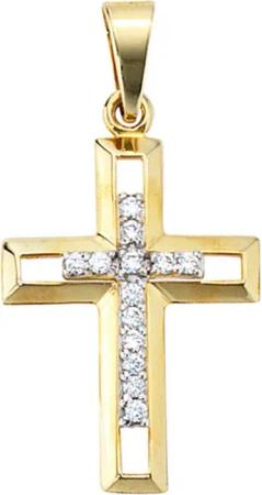 JOBO Kreuzanhänger Anhänger Kreuz, 333 Gold