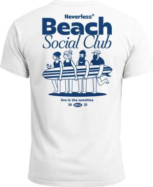 Neverless Print-Shirt Herren T-Shirt Backprint Beach