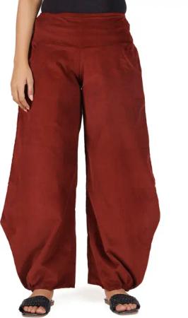 Guru-Shop Relaxhose Weite Cord Pluderhose, Feincord