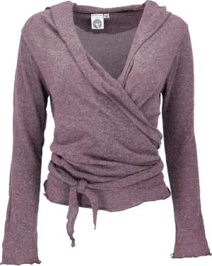 Guru-Shop Longsleeve Wickelshirt, Baumwollstrick Pullover,.. alternative
