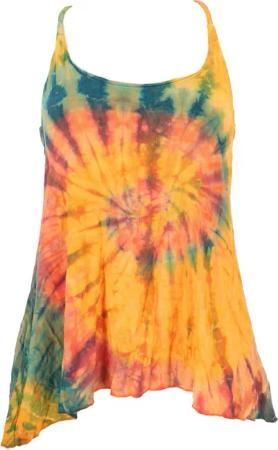 Guru-Shop T-Shirt Sommerliches Boho Batik Top,
