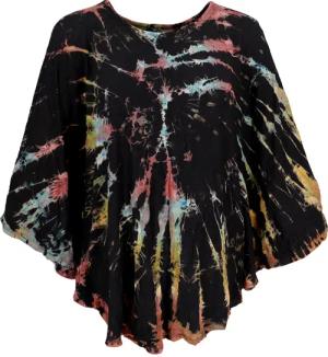 Guru-Shop Longbluse Batik Poncho, Tunika, Unikat