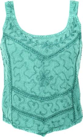 Guru-Shop T-Shirt Besticktes Top Boho chic,