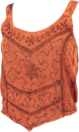 Guru-Shop T-Shirt Besticktes Top Boho chic,