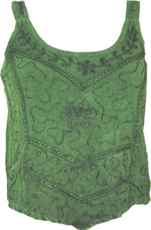 Guru-Shop T-Shirt Besticktes Top Boho chic,
