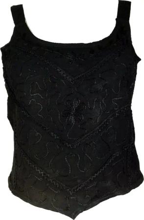 Guru-Shop T-Shirt Besticktes Top Boho chic,