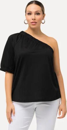 Ulla Popken T-Shirt One-Shoulder-Bluse asymmetrischer Ausschnitt