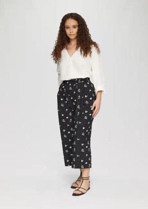 QS Stoffhose Kurze Schlupfhose mit Bindeband