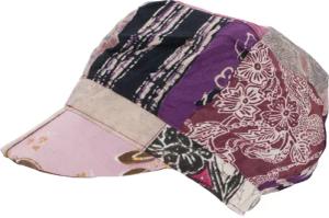 Guru-Shop Strickmütze Patchwork Boho Kappe, Ballon