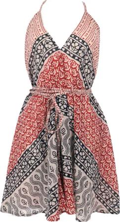 Guru-Shop Midikleid Wandelbares Minikleid aus Baumwolle,..