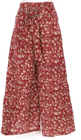 Guru-Shop Relaxhose Luftige Sommerhose mit Kokosschnalle,
