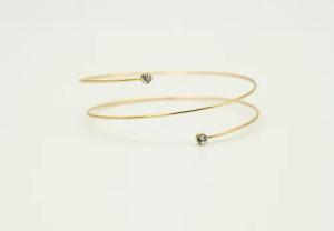 Aurelie Armreif Oberarmreif, gold mit Zirkoniasteinen