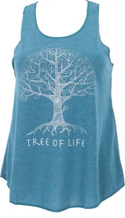Guru-Shop T-Shirt Tanktop mit Ethnodruck, Tree