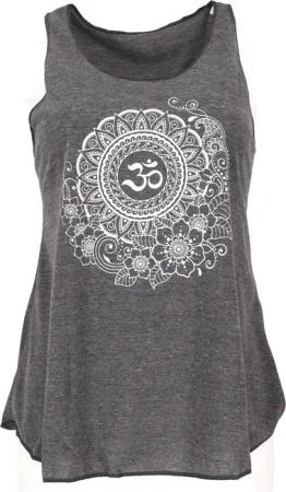 Guru-Shop T-Shirt Tanktop mit Ethnodruck, Om