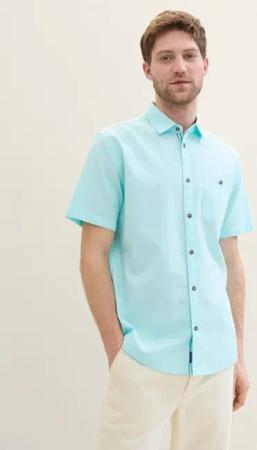 TOM TAILOR Kurzarmhemd 1041374 100% Baumwolle