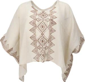 Guru-Shop Longbluse Weites Boho Blusentop mit